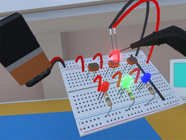 an electronic project with rgb leds and photoresistor